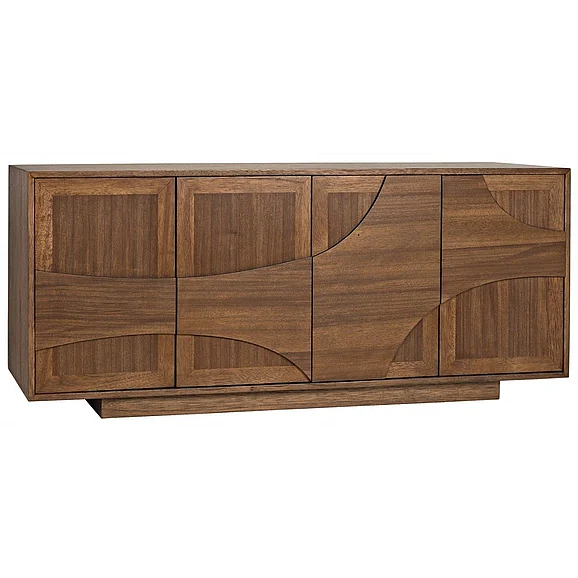 Noir Furniture Collage Sideboard in Dark Walnut GCON310DW