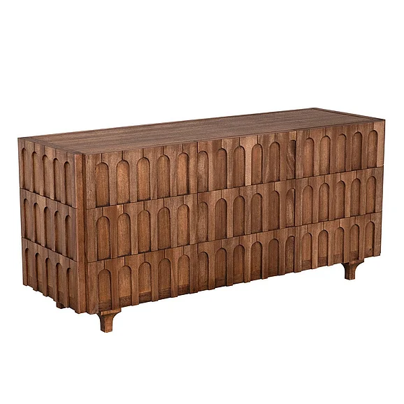 Noir Furniture Modea Sideboard in Dark Walnut GCON444DW
