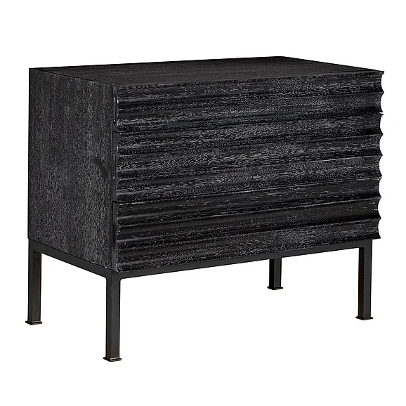 Noir Furniture Arturo Console in Black Walnut GCON446BKW