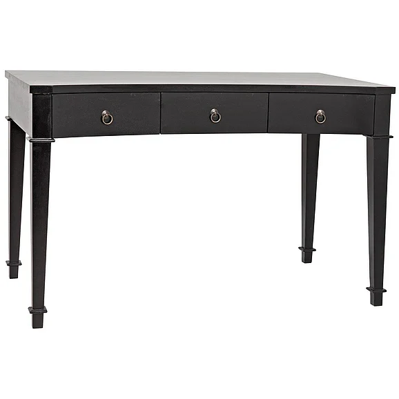 Noir Furniture Curba Desk in Hand Rubbed Black GDES111HB