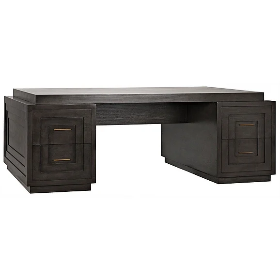 Noir Furniture Mentor Desk in Pale GDES159P
