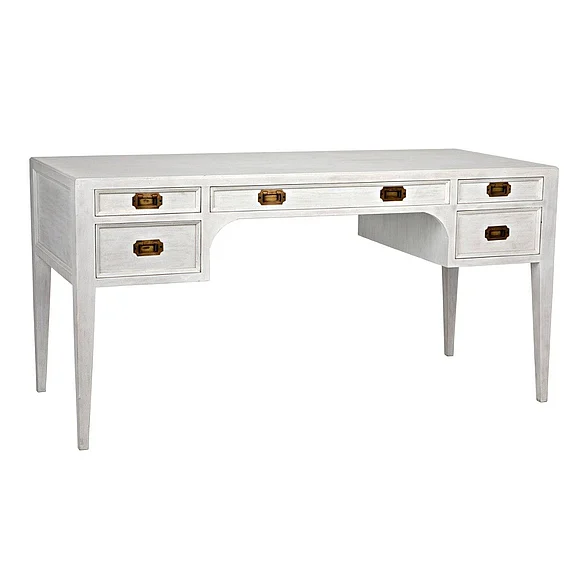 Noir Furniture Africa Desk in White Wash GDES174WH