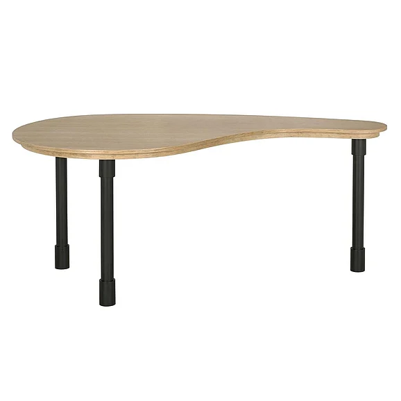 Noir Furniture Emory Desk in Natural and Matte Black GDES203WO CLOSEOUT