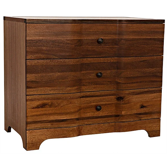 Noir Furniture Claudie Chest in Dark Walnut GDRE202DW
