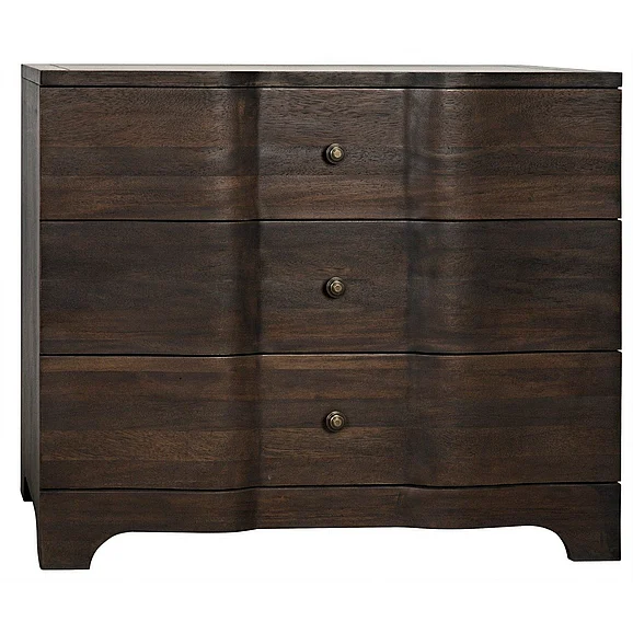 Noir Furniture Claudie Chest in Ebony Walnut GDRE202EB