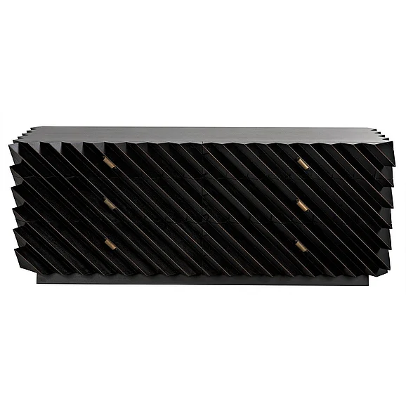 Noir Furniture Hikaru Dresser in Hand Rubbed Black GDRE247HB