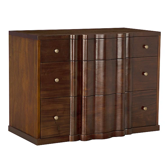 Noir Furniture Kiss Dresser in Hand Rubbed Brown GDRE253HBR
