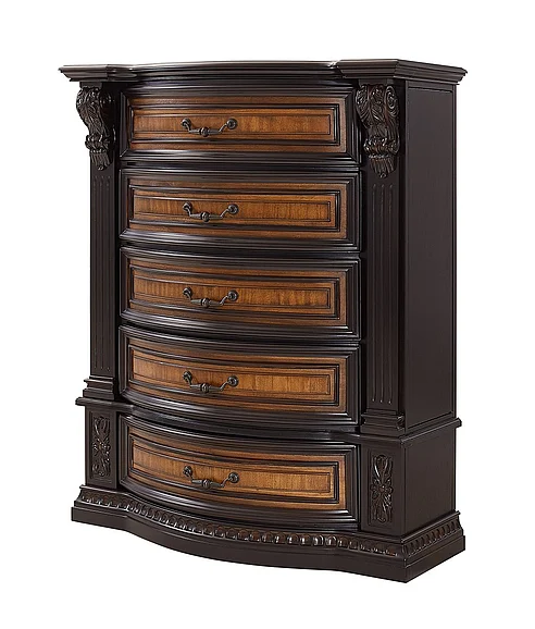 FD Home Grand Estates 5 Drawer Chest in Brown C7202-11