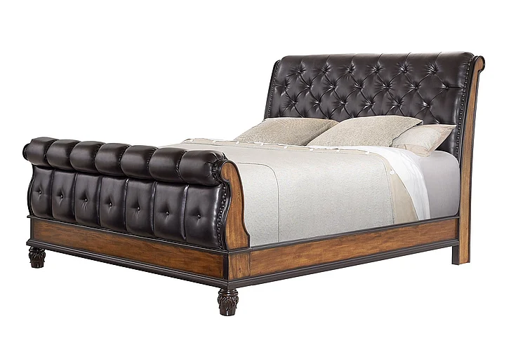 FD Home Grand Estates King Sleigh Bed in Brown C7202-53;C7202-54;C7202-58
