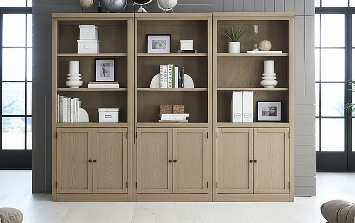 Aspenhome Emerson 3pc Bookcase Set in Light Elm