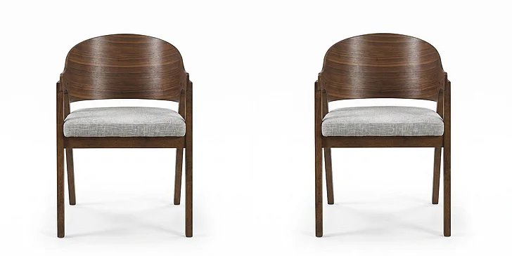 ACME Hoyte Arm Chair (Set of 2) in Walnut DN03487