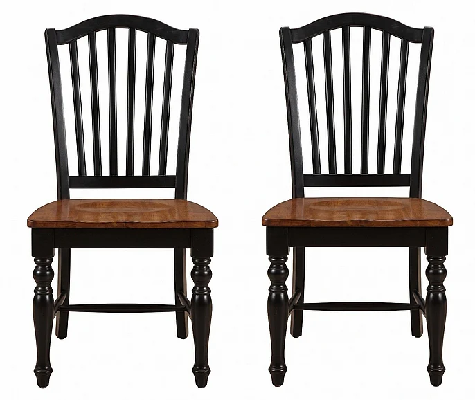 Furniture of America Mayville Side Chair in Black (Set of 2) CM3431SC-2PK