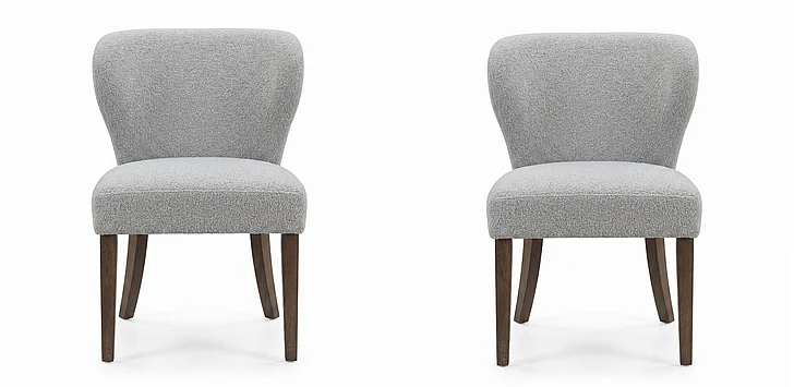 ACME Dillon Side Chair (Set of 2) in Gray Chenille & Walnut DN04816