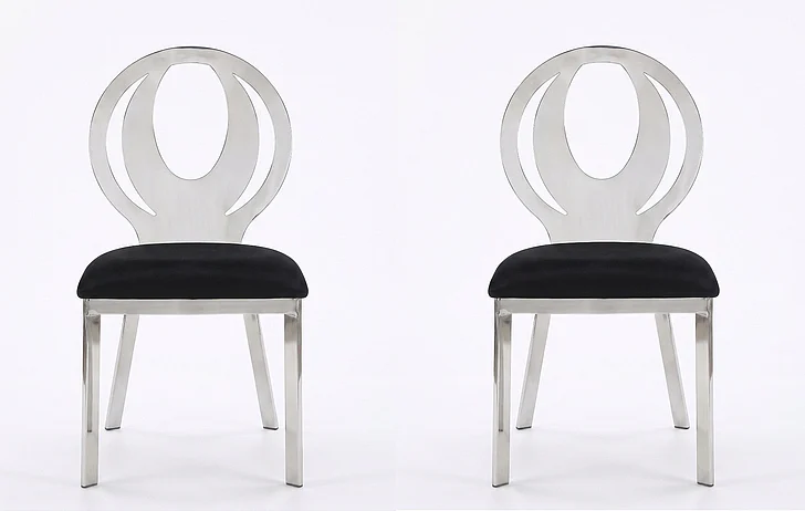 Furniture of America Orla Side Chair in Silver (Set of 2) CM3726SC-2PK