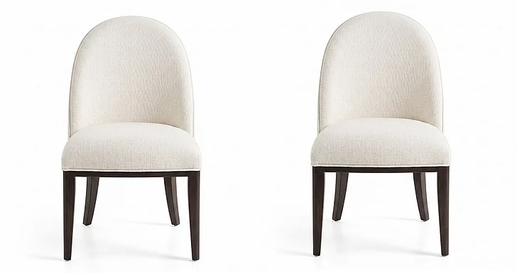 AICO Furniture Tuxedo Side Chair (Set of 2) in Piano Keyboard 9087003-832