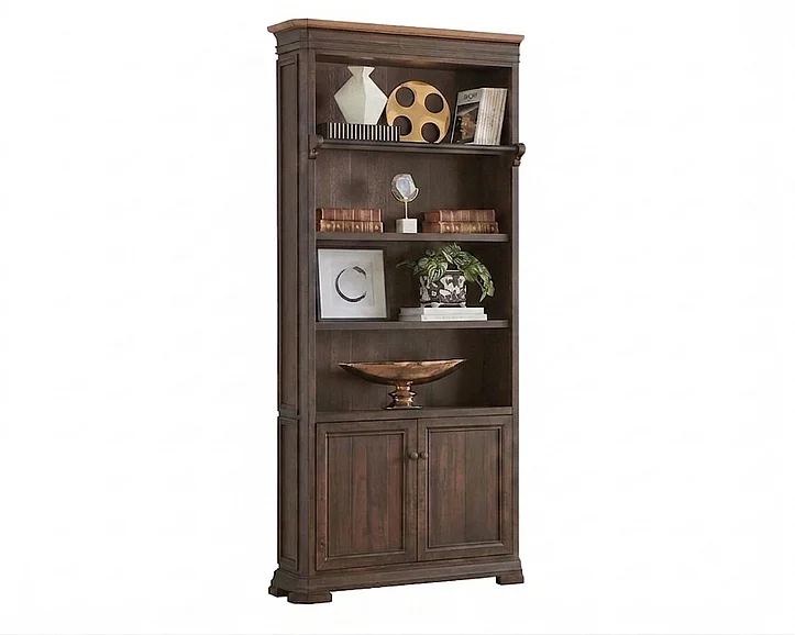 Martin Furniture Sonoma 94inch Tall Left Side Bookcase in Dark Roast IMSA4094L