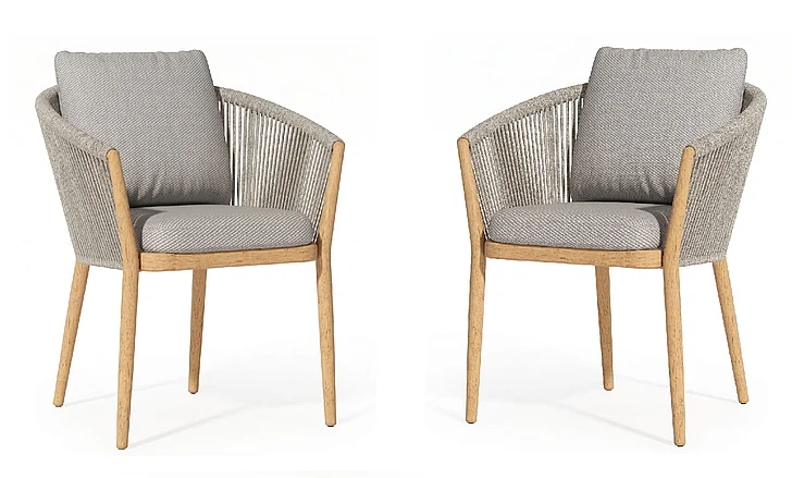 Murcano Turin Outdoor Dining Chair (Set of 2) in Teak HU-124AC