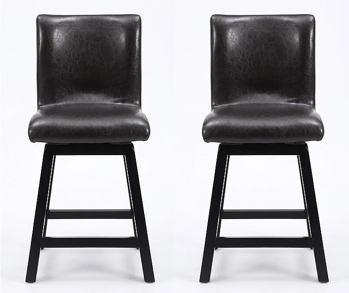 Furniture of America Hurley Chairs in Black (Set of 2) CM3433PC-2PK