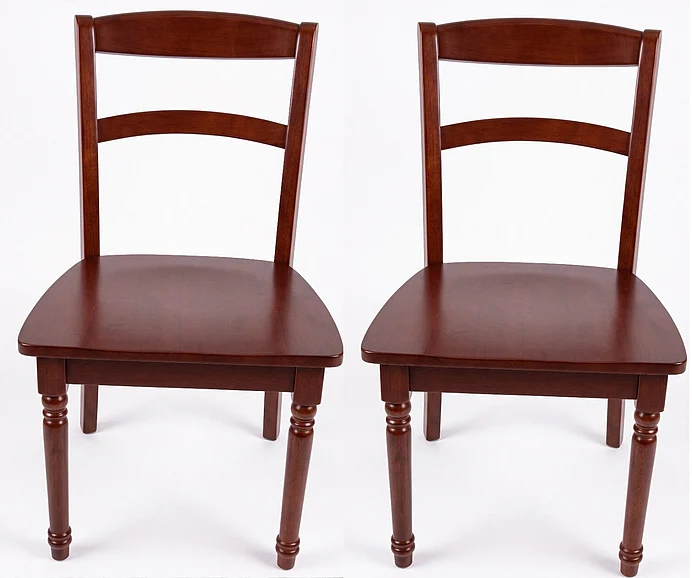 Linon Home Decor Torino Dining Chair (Set of 2) in Dark Cherry 01850DKCHY-02-KD-U