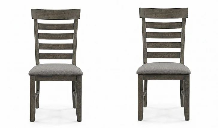 Elements International Colorado Side Chair in Charcoal (Set of 2) DCO100SC