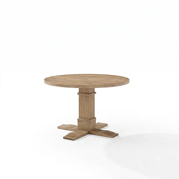 Crosley Joanna Round Dining Table in Rustic Brown KF13060RB