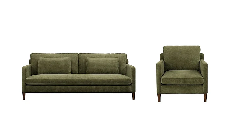LH Home Gemma 2pc Living Room Set in Olive