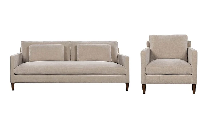 LH Home Gemma 2pc Living Room Set in Fawn