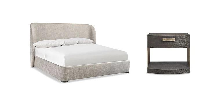 Bernhardt Geneve 2pc Shelter Bedroom Set in Robor