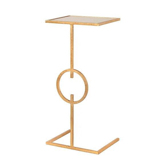 Worlds Away Georgia Cigar Table in Gold Leaf GEORGIA G CLOSEOUT