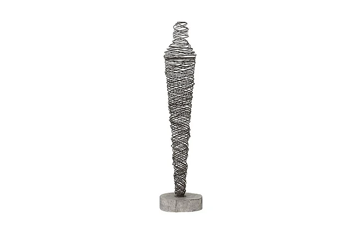 Phillips Collection Abstract Wire Man Floor Sculpture in Gray Stone TH97697