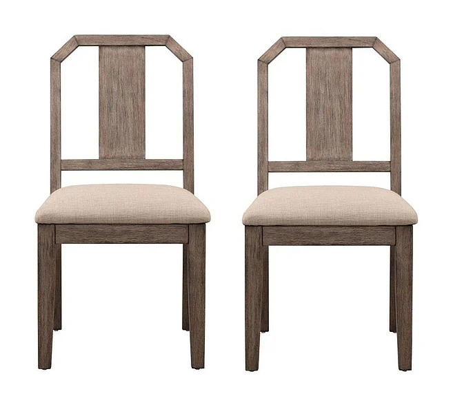 Modus Furniture Acadia Upholstered Side Chair in Toffee/Toast GHCL63 (Set of 2)