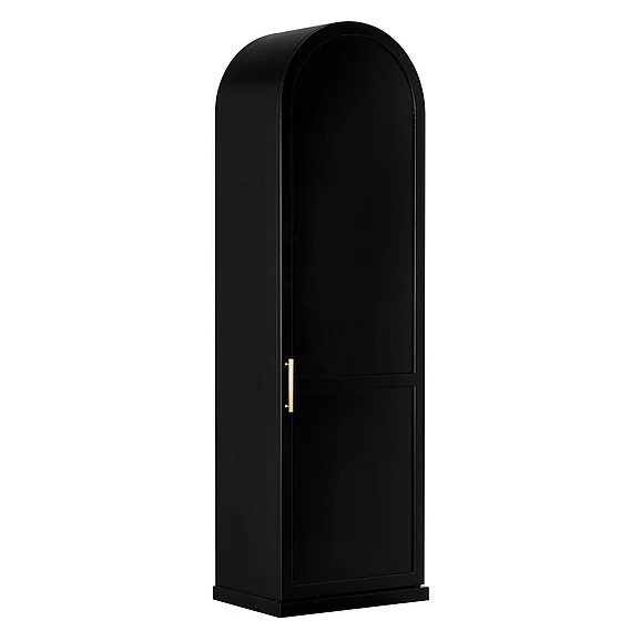 Noir Furniture New Tyrol Hutch, Left in Matte Black GHUT166MTB-L