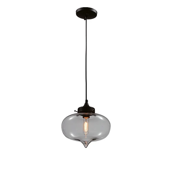 Bethel Clear Hand Blown Glass Single Pendant GL115C