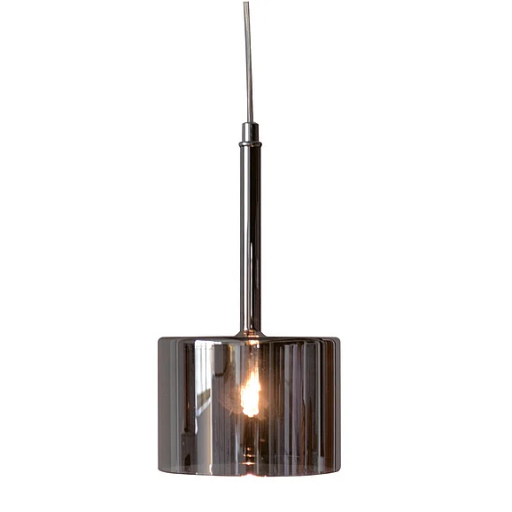 Bethel Smoke Hand Blown Glass Single Pendant GL240S