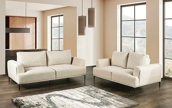 Furniture of America Gladbach 2pc Living Room Set in Beige