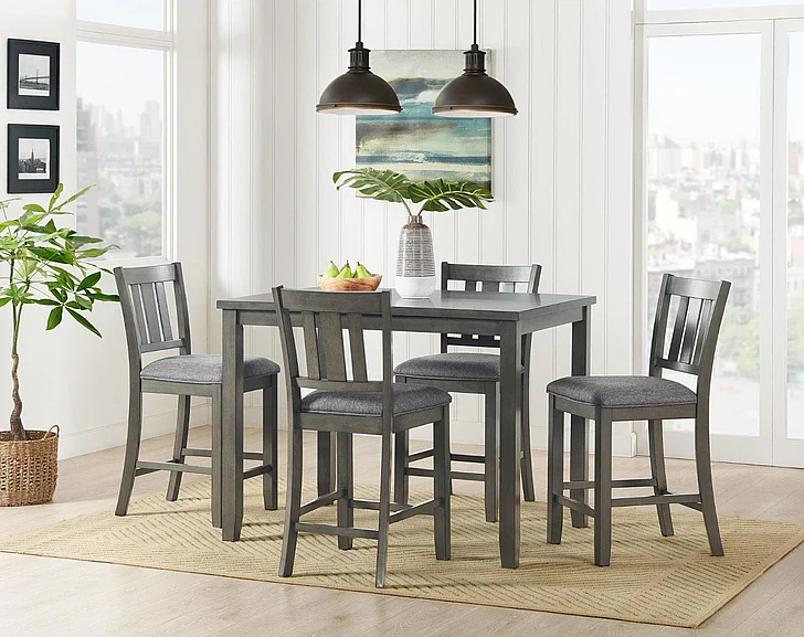 Urban Styles Glendale Counter 5-Pack Set in Gray 2720