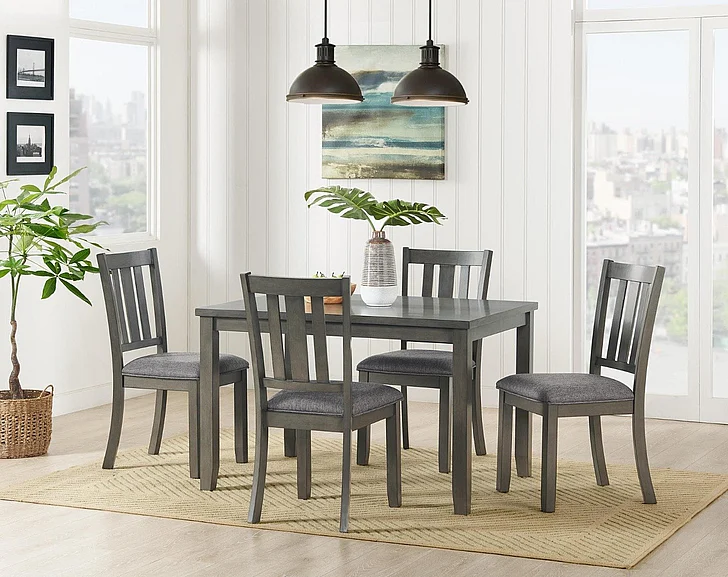 Urban Styles Glendale Dining 5-Pack Set in Gray 1720