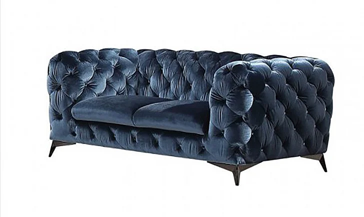 J&M Glitz Loveseat in Blue 184451-L-BL PROMO