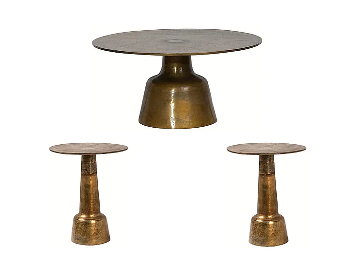 Chatworth 3pc Occasional Set in Antique Brass