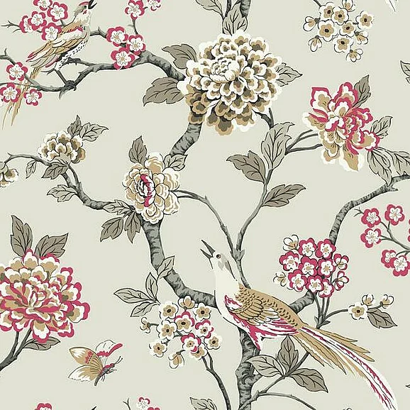 York Grandmillennial E29 Fanciful Wallpaper in Beige GR5932 (Double Roll) FedEx/UPS