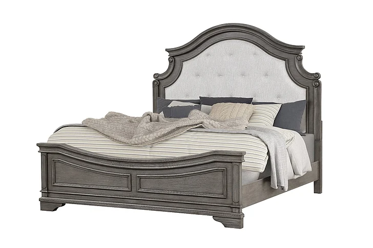Galaxy Home Grace Queen Bed in Gray 698781416303