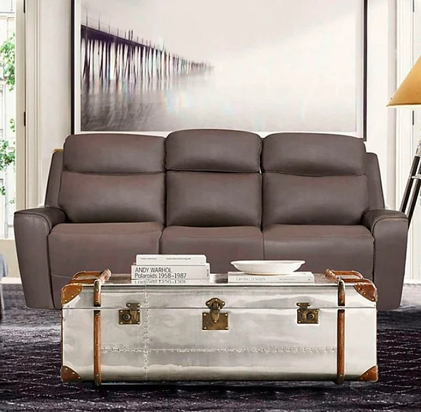 Furniture of America Artemia Power Reclining Sofa in Gray CM9922GY-SF-PM