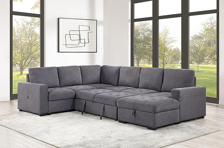 Massa Gallery Larry Sectional in Dark Gray L100-Sectional