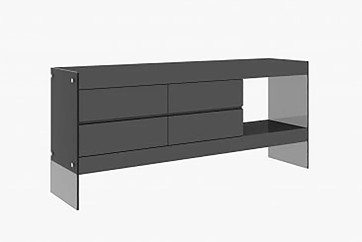 J&M Cloud Buffet in Grey High Gloss 176971-HG-B-G PROMO