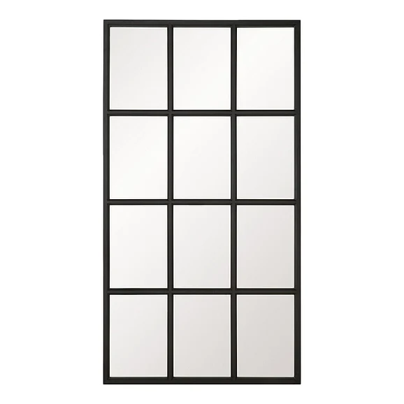 Essentials For Living Grid Mirror in Matte Black Oak 6690.MBO