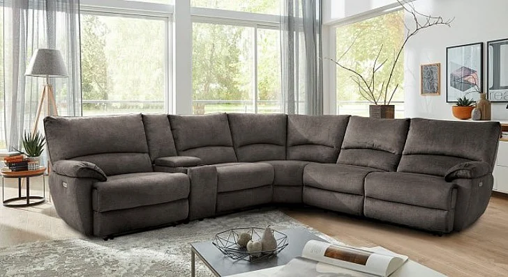 Furniture of America Cerelia Power Sectional in Gray CM9909GY-SECT-PM