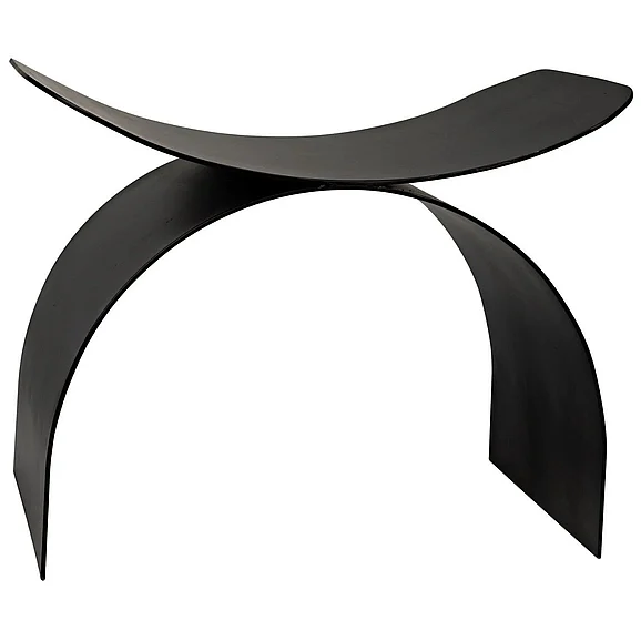 Noir Furniture Papillon Stool in Matte Black GSTOOL154MTB