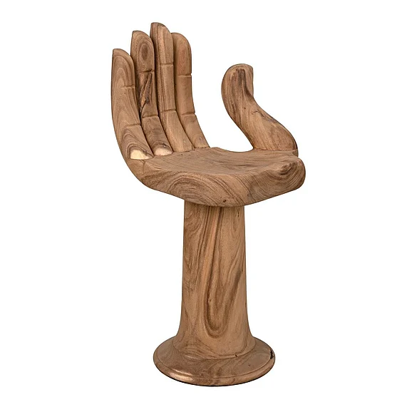 Noir Furniture Buddha Counter Stool in Brown GSTOOL155-S