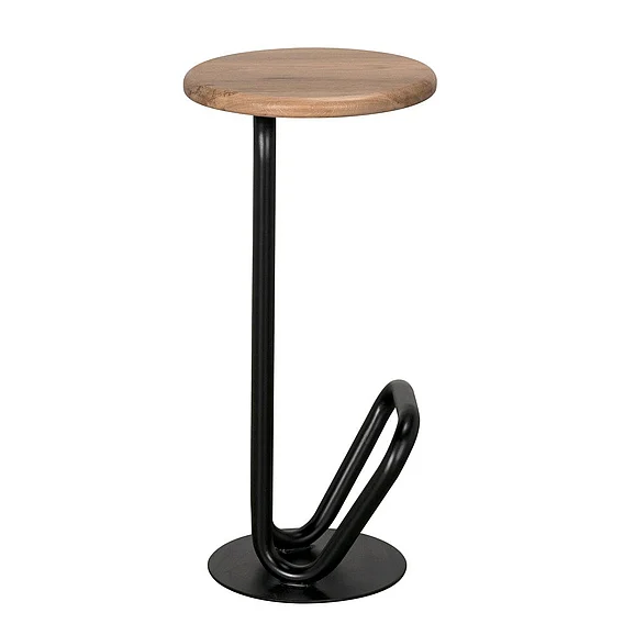 Noir Furniture Hook Bar Stool in Matte Black GSTOOL157MTB-L