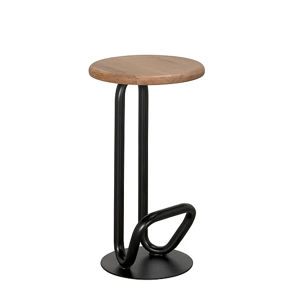 Noir Furniture Hook Counter Stool in Matte Black GSTOOL157MTB-S